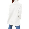 thumbnail image 4 of Femmes Col Roulé Surdimensionné 2022 Manches Longues Chauve-Souris Ourlet Tricoté Pull-Over Tops, 4 of 4