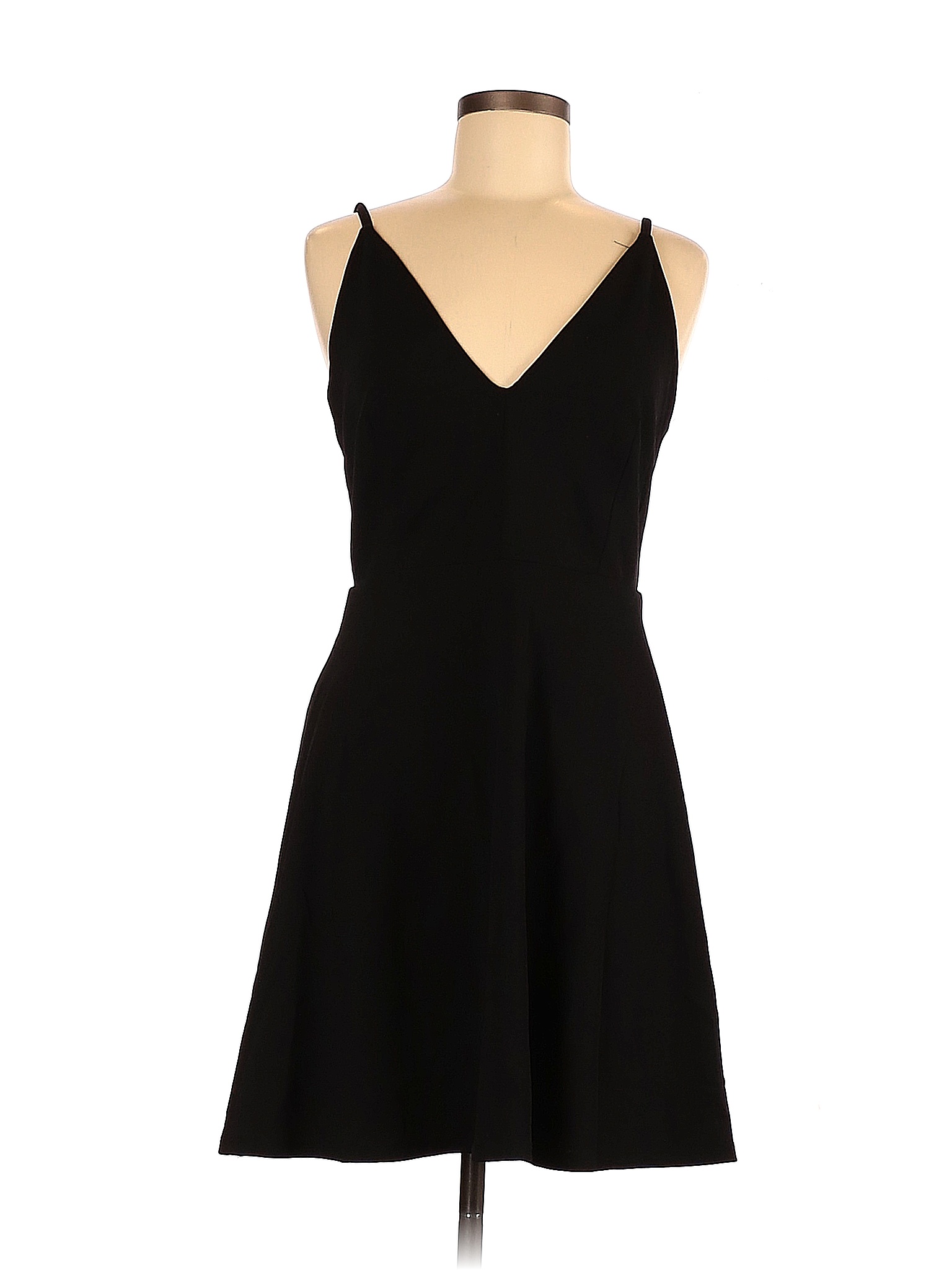 Robe De Cocktail Noire H&M - Taille 8, Longueur Genou, Style A-Line, Occasion Très Bon état