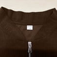 thumbnail image 4 of Moxiu Men's Corduroy Bomber Jacket Zip Up Vintage Collared Trucker Work Jackets Long Sleeve Casual with Pockets Brown,L, 4 of 8