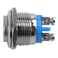 thumbnail image 4 of 10X Alto Redondo Interruptor de Boton Pulsador de Metal Momentaneo Redondo Alto 16mm, 4 of 5