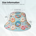 thumbnail image 4 of Daiia Colorful Donut Pattern Bucket Hat - Trendy Cotton Sun Hat for Beach, Golf, Fishing - Fun Outdoor Vacation Boonie for Men and Women, 4 of 9