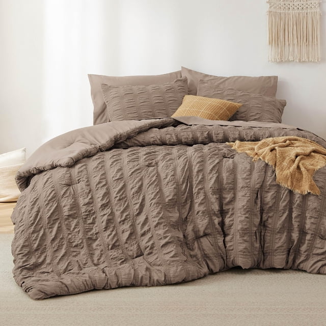 Juego de ropa de cama Bedsure Bed in a bag, tamaño queen, 7 piezas, tela escocesa