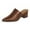 Brown, variant on Women Basic Block Low Heel Mules Slip On Clogs Pointed Closed Toe Backless Sandals Casual Office Dressy Shoes Size 9.5 Black