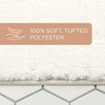 thumbnail image 6 of TOWN & COUNTRY EVERYDAY Ultra Plush Solid Tufted Windowpane Bath Mat, Soft and Absorbent Tufted Floor Mat, Non-Slip Backing, Machine Washable, White, 20"x32", 6 of 13