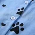 thumbnail image 4 of Gerichy Long Sleeve Tops for Women Ladies Dog Paw Print Button Long Sleeve Shirt Womens Loose Daisy Printing Long Shirt Cotton Ladies Casual Tops T-Shirt Blouse Long Sleeve Shirts for Women, 4 of 6