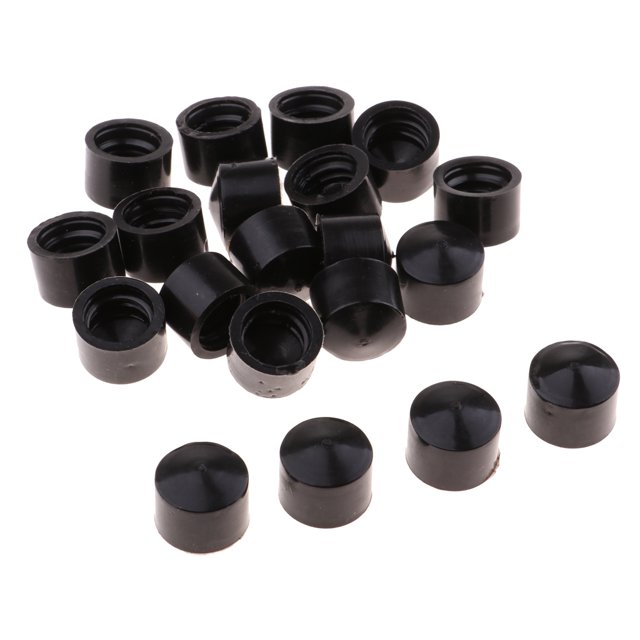 20 unids / pack Copas de pivote de monopatín 12mm Longboard Truck Repuesto de Accesorios Roll Skate Pivots Parts Rebuild Set Negro - Negro, Sunnimix Copas pivotantes para patinetas