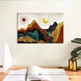 thumbnail image 3 of Elephant Stock Textured Mountain Landscape Abstract Wall Art - Horizontal Canvas Wall Art - Living Room Wall Decor - Nature Canvas - Red And Black Decor - 12" x 8", 3 of 8