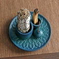 thumbnail image 4 of 4 in 1 Incense Burner Holder, Palo Santo Holder, Sage Holder for Burning, Incense Holder for Sticks, Candle Holder, 5 inches Ceramic Ash Catcher Tray for Meditation Yoga Room, 4 of 5