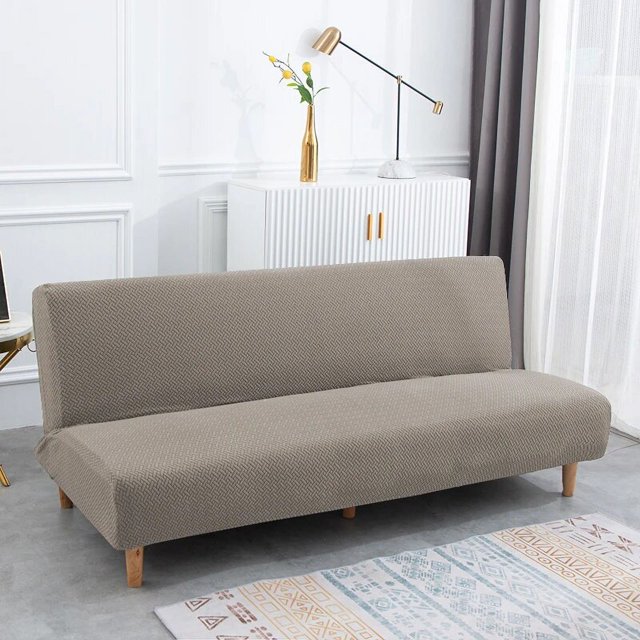 Funda de tela Jacquard sin brazos para sofá cama, Protector elástico para banco, decoración de Año Nuevo, 3 tamaños diferentes