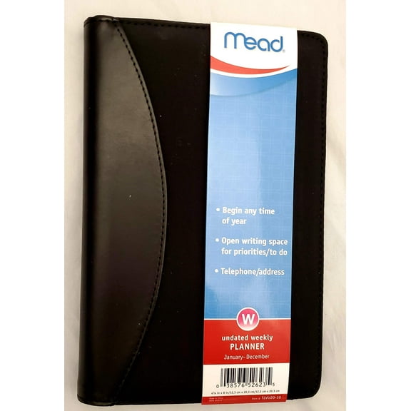 Mead Cambridge Desk Undated Weekly Planner, 4-7/8" x 8" (52623)