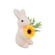 thumbnail image 2 of Adorno de conejo de Pascua, escultura de conejo artificial de pie con musgo verde, decoración de jardín, regalos de fiesta, decoración de mesa y hogar, adornos de conejo de PVC., 2 of 9