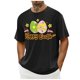 thumbnail image 4 of Camisa Casual de Cuello de la Tripulación de la Impresión de Pascua de Manga Corta de Verano Top Ligero de Poliéster para los Hombres, Camiseta de Manga Corta para el Uso Diario de Primavera Verano, 4 of 9