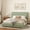 Green, variant on VIPLOV Full Size Boucle Bed Frame, Cloud Upholstered Platform Bed with Height Adjustable Headboard & Soft Rounded Corners, No Noise Free, Easy Assembly,White