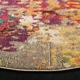 SAFAVIEH Madison Colleen Abstract Area Rug, Ivory/Multi, 6'7" x 6'7" Round