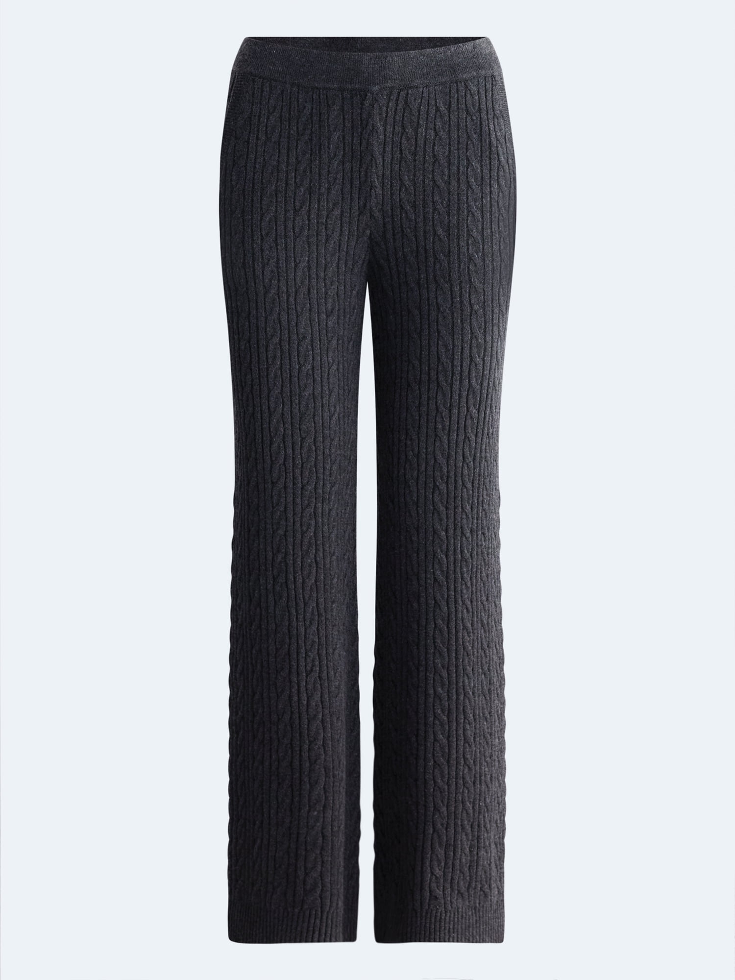 Free Assembly Women's and Women's Plus Cozy Yarn Cable Knit Sweatpants, 28.5" Inseam, Sizes XS-4X