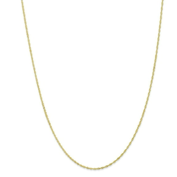 Primal Gold 10 Karat Yellow Gold 1.10mm Singapore Chain