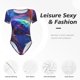 thumbnail image 4 of Balery Starry Sky Turtle Body de cuello redondo de manga corta para mujer Tops de manga corta Tops básicos-Large, 4 of 7