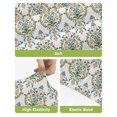 thumbnail image 4 of Vintage Abstract Bar Stool Covers Set of 6, Retro Floral Texture Green Stretch Washable Bar Chair Covers with Backs, Removable Pub Counter Height Chair Cover for Kitchen Dining Room Cafe, 4 of 7