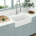 thumbnail image 6 of Farmhouse Sink Mocoloo 33" White Kitchen Fireclay Ceramic Porcelain Single Bowl Farmer Sink, 6 of 7
