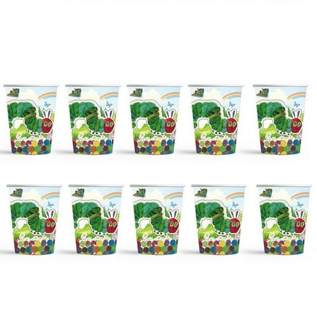 The Very Hungry Caterpella Birthday Party Supplies Cups Tableware Disposable Paper Mouthwash Drinking Cups