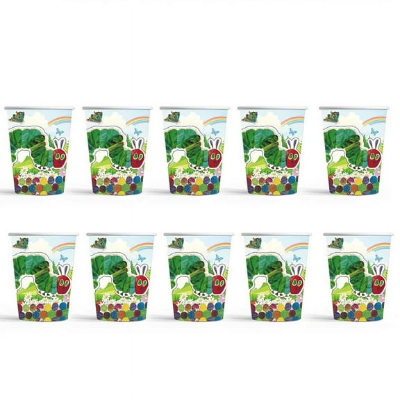The Very Hungry Caterpella Birthday Party Supplies Cups Tableware Disposable Paper Mouthwash Drinking Cups