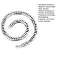 thumbnail image 5 of bestolf Men Necklace Thick Wide Chain Titanium Steel Luster Smooth Hypoallergenic Metal Jewelry for Club Party, 5 of 9