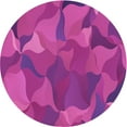 thumbnail image 1 of Ahgly Tapis Rond Lavable en Machine Intérieur Transitionnel Rose Profond, 7 Pieds Rond, 1 of 7
