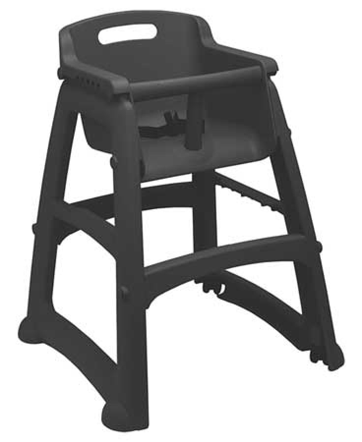 RUBBERMAID COMMERCIAL PRODUCTS FG780608BLA Youth High Chair,Black