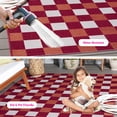 thumbnail image 3 of SAFAVIEH Courtyard Caitriona Checkered Indoor/Outdoor Area Rug, Red/Beige, 5'3" x 7'6", 3 of 12