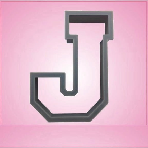 Varsity Letter J Cookie Cutter 3 inch (plastic)