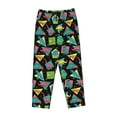 thumbnail image 4 of Naloa Geometric Dinosaur Print Women’s Ultra-Soft Comfy Pajama Lounge Pants with Pockets & Drawstring, 4 of 8