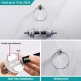 thumbnail image 2 of Elegante porta toallas de mano de acero inoxidable, adhesivo a prueba de óxido, montaje en pared para baños y cocinas, sin perforaciones, fácil instalación, 2 of 5