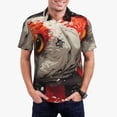 thumbnail image 1 of Fotbe Abstract Red Koi Fish Art Camiseta Polo de Golf para Hombre con Estampado – Camisa Deportiva Transpirable con Cuello Abotonado-4X-Large, 1 of 6