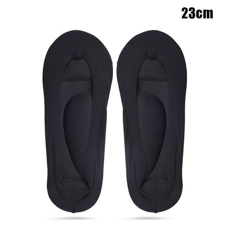 

Ultra Low Cut Socks with Non-Slip Heel Grip No Show Socks Invisible for Flats and Dress Shoes Liner Socks Black 23cm