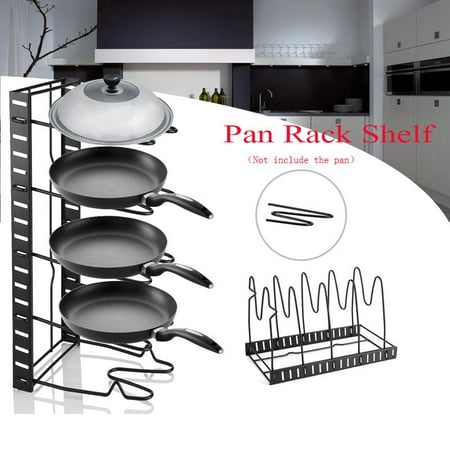 Pot Storage Holder,Frying Pan Organizer,YMIKO Multi Tiers Pot Frying Pan Lid Storage Rack Organizer Kitchen Cookware Stand
