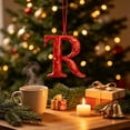 thumbnail image 5 of A‑Z Snowman 26 Letter Christmas Tree Ornaments, 2D Flat Acrylic Hanging Initial Ornament Pendants, Red Snowman Alphabet Decor for Xmas Party Holiday Decoration, 5 of 6