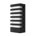 thumbnail image 1 of FELTECHELECTR Lámpara de pared LED COB moderna de 15 W, color negro, resistente al agua, de aluminio, CA 85-265 V, para interiores, exteriores, patios, jardines, porches y pasillos (blanco cálido)., 1 of 5