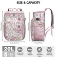 thumbnail image 3 of Abstract Decorative Soft Cooler Bag - 20L Insulated Cooler Backpack, Leakproof Lunch Backpack for Camping, Beach & Picnic, Holds 26 Cans, Elegant Bohemian Pattern, 3 of 5