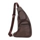 thumbnail image 2 of Bolso de cuero para el pecho Bolsa impermeable bandolera cruzada • Bolso de hombro antirrobo de cuero PU • Correa ajustable • Viaje unisex Deportes de Viaje Estilo Calle Marrón Café Negro, 2 of 6