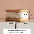 thumbnail image 4 of Biscuit Bear Tissue Box Resin Napkin Box Ornaments Paper Towel Storage Boxes Desktop Organizer Decoration Paper Towel Holder (F), 4 of 7