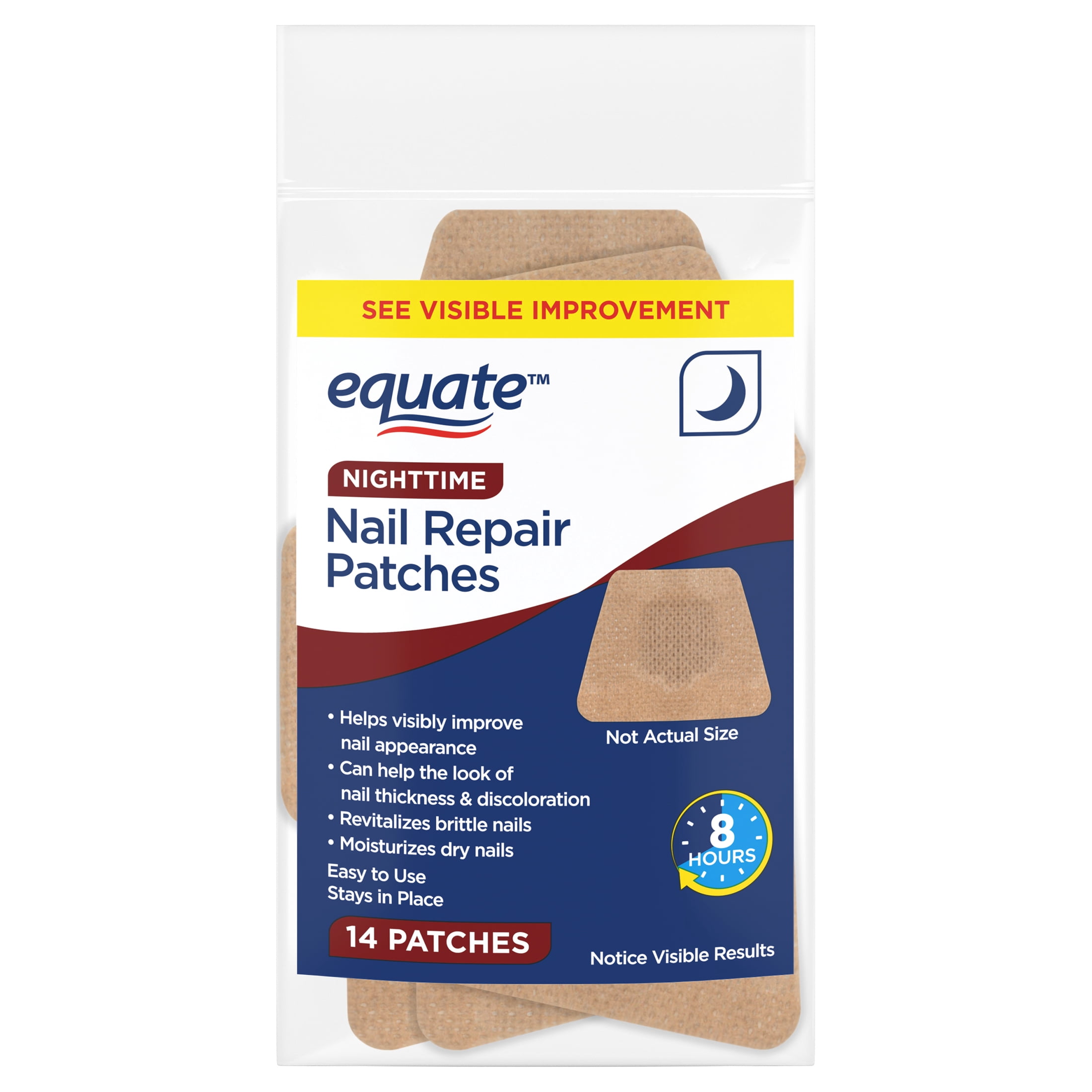 Equate Nighttime Repair Nail Patches, 14 Count, Compare to Kerasal® Nighttime Renewal Patch