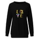 thumbnail image 4 of Moda Mujer Casual Impresión O-cuello Manga larga Sudadera Tops Camiseta Blusa Fridja  fksj465, 4 of 6