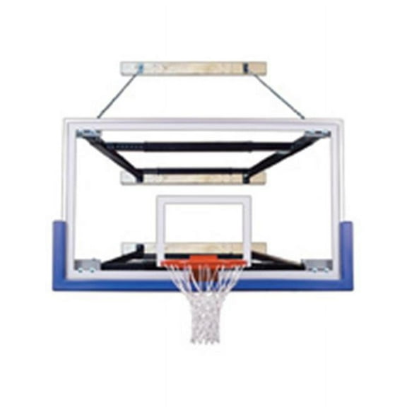 SuperMount80 Triumph Steel-Glass Wall Mounted Basketball System, Desert Gold