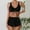 Black~, variant on Jjayotai No Boundaries Women's High Waisted Bikini Set, Two Piece Swimsuit for Women, Criss Cross Bikinis Top, Womens Bathing Suits Tummy Control with Boyshorts Black~ XL