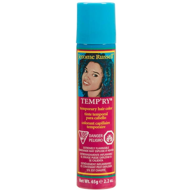 Jerome Russell Temporal Color de Cabello Spray Marrón - Intenso Spray-On Temporal Color de Cabello de Secado Rápido No Pegajoso Tamaño de Viaje Tinte para el Cabello para un Color de Cabello Vivo Inst