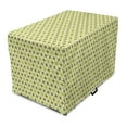 thumbnail image 1 of Floral Dog Crate Cover, Repetitive Pattern of Geometric Flower in Monotone, Easy to Use Pet Kennel Cover Small Dogs Puppies Kittens, 7 Sizes, Green Brown Yellow Green, by Ambesonne, 1 of 1
