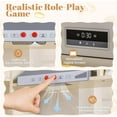 thumbnail image 6 of Robud Wooden Play Kitchen Set, Pretend Play Corner Kitchen, Kids Kitchen Playset with Lights & Sounds, Refrigerator, Laundry Playset, Oven and Storage Cabinet, Gift for Boys Girls 3+, 6 of 9