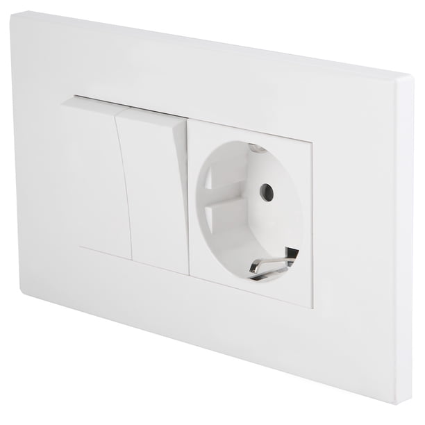Socador de Adaptador de Enchufe Montado en la Pared de Salida Única Conchufe de Doble Switchgb