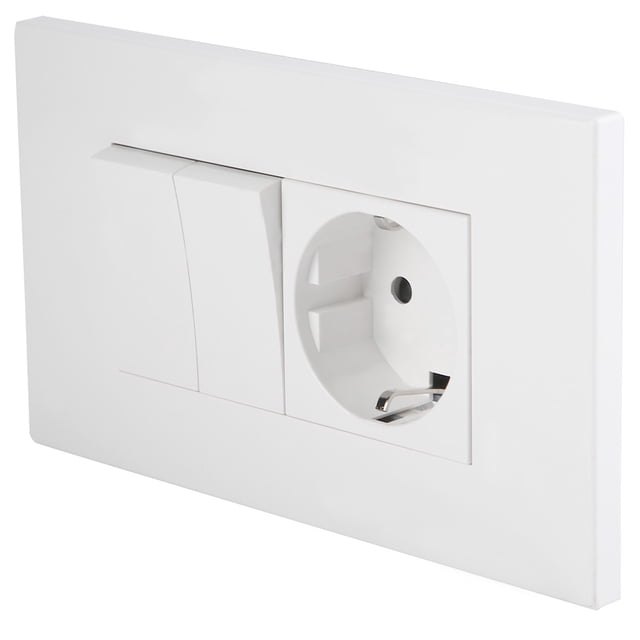 Socador de Adaptador de Enchufe Montado en la Pared de Salida Única Conchufe de Doble Switchgb