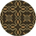 thumbnail image 1 of Ahgly Company Indoor Round Patterned Midnight Gray Area Rugs, 6' Round, 1 of 6
